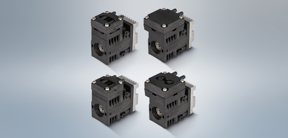 Vier nieuwe compacte KNF pompseries maken gebruik van de innovatieve DC-BI motortechnologie.