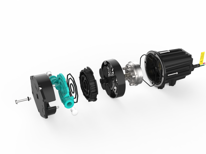 In the FP 150 Smooth Flow pump, five diaphragms are connected in parallel which reduces pulsation to a minimum.