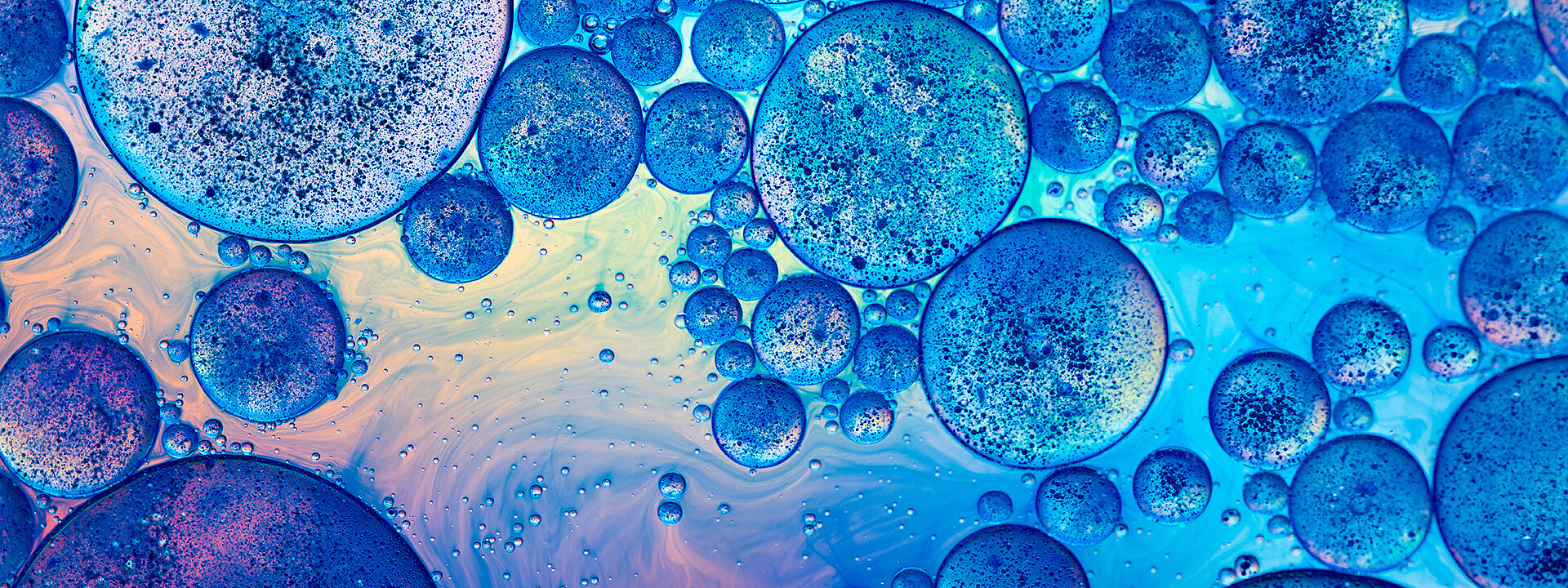 Primo piano stilizzato di cellule biologiche
