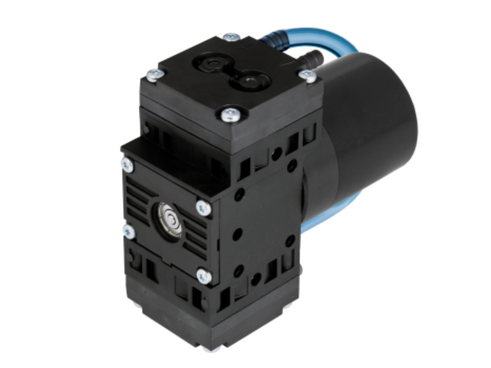 The NMP 850.3 HP micro gas pump is designed with a fully integrated DC-BI motor ensuring a compact size with highest performance levels. Ideal for end-of-arm tooling, they offer a flow rate up to 6.7 l/min and a maximum vacuum of 50 mbar (abs.).