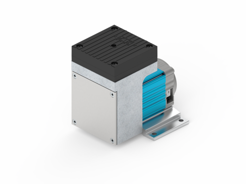KNF’s N 838 diaphragm vacuum pump is ideal for portable medical suction devices. It offers an excellent performance-to-price ratio in a compact size and operates at a low noise level.