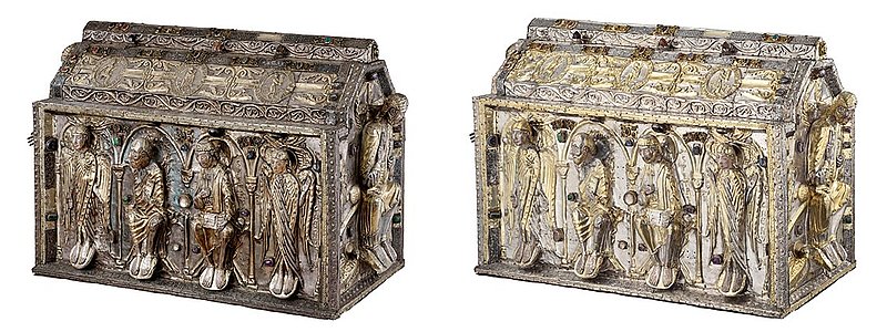Using the new conservation technology, ancient artefacts shine in bright new light without any loss of material. Photo credit: © Jean-Yves Glassey & Michel Martinez – Trésor de l’Abbaye de Saint-Maurice