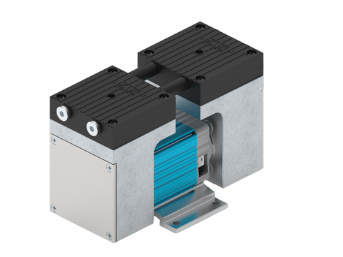 KNF’s N 838.1.2 diaphragm gas pump is equipped offers quiet operation with minimal vibration in a compact package. It is available with a variety of motor options for precise control of vacuum and flow.